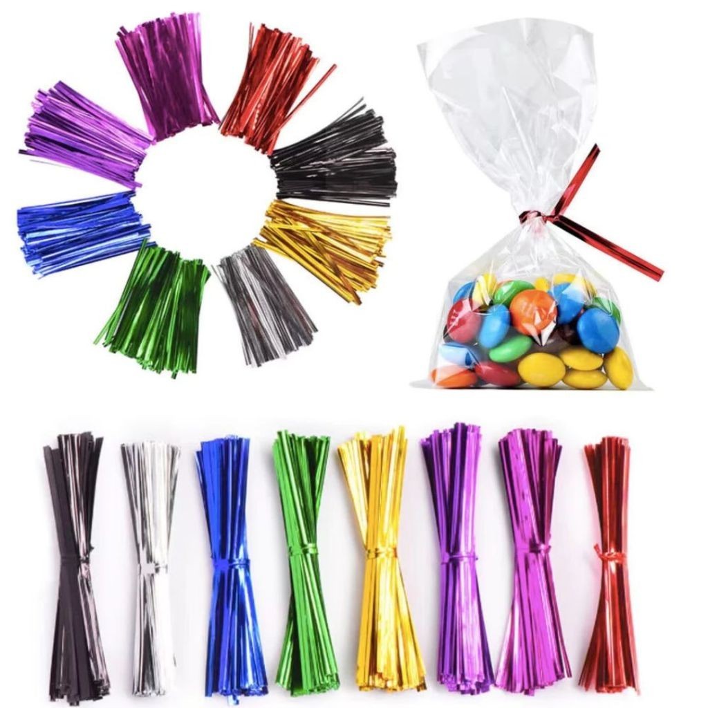 

800 Pcs Kawat Ikat Twist Tie Ukuran 8CM dan 12 CM / Pita Kawat / Kawat Kado / Kawat Souvenir Potong / Variasi Kawat Twister 8cm Bisa COD SH AM02