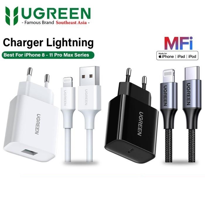 UGREEN 10133 70273 Adaptor Charger SET iPhone 18 Watt For iPhone 14 13 12 11 XR XS X 8 Ipad