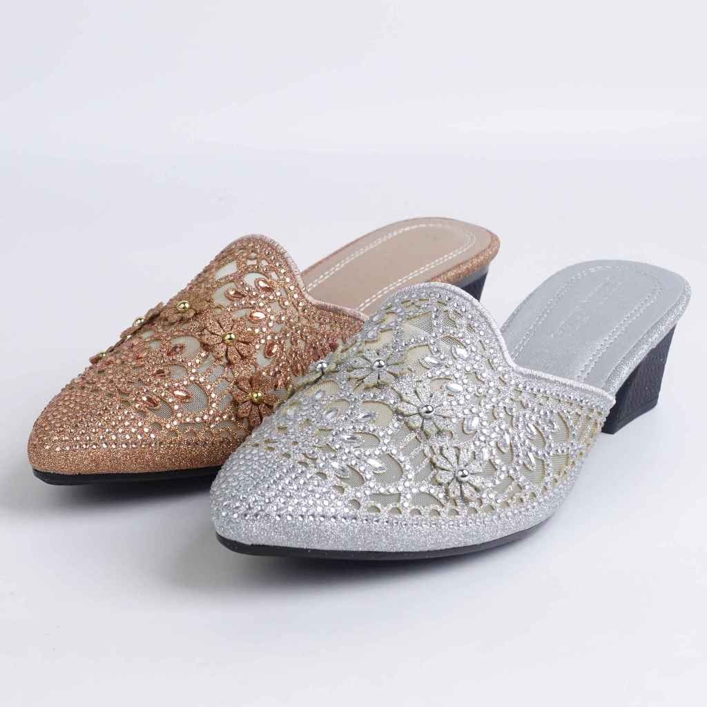 ABRISD Peter Keiza Sandal Mules Pesta Wanita Heels 4 cm AR 08-11