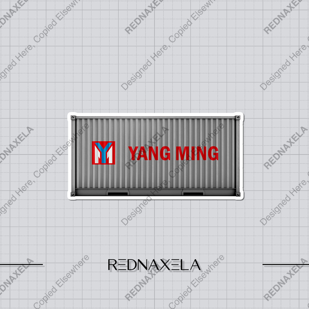 

Stiker Vinyl Yang Ming Shipping Container Stiker Koper Outdoor Travel Sticker