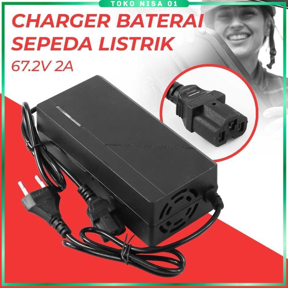 Adaptor Charger Baterai Converter Sepeda Listrik 67.2V 2A - 60V2A