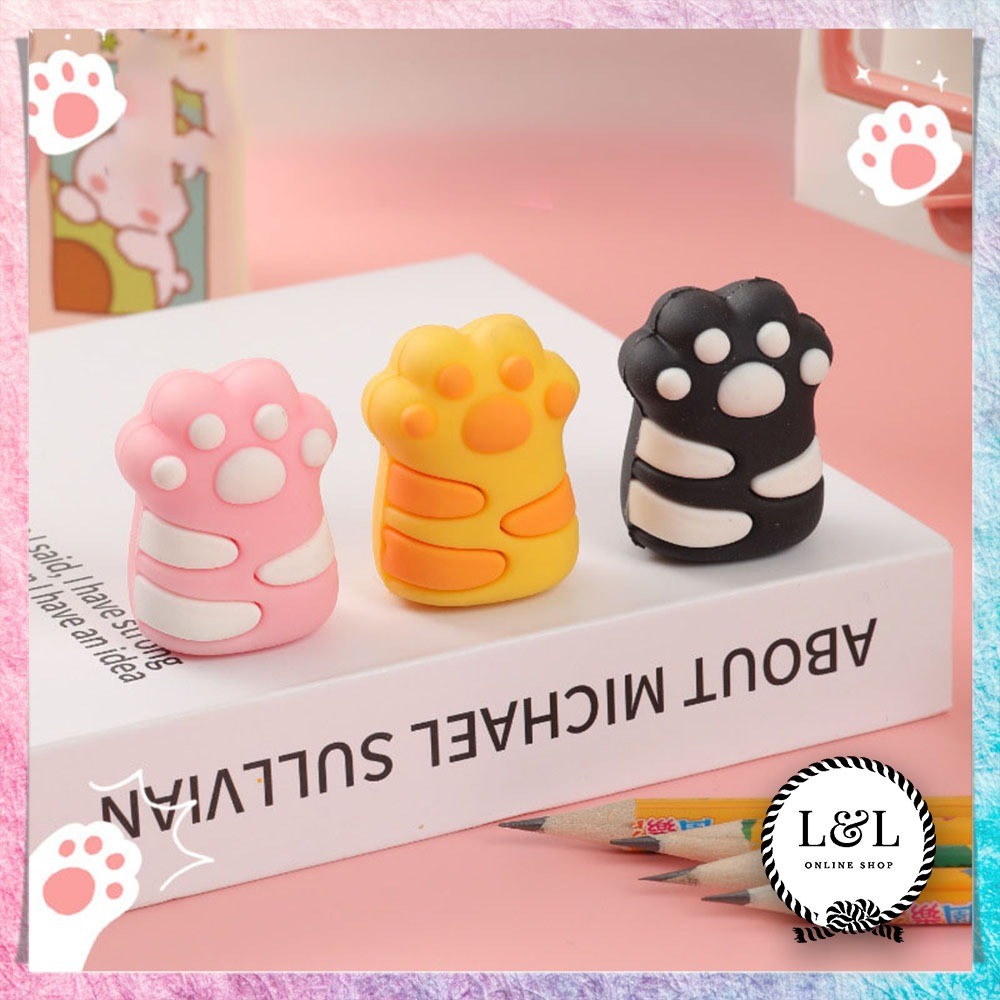

Rautan Imut Karakter Bentuk Tangan Kucing Rautan Unik Anak Sekolah Sharpener Cute Cat Paw Rautan Tangan Kucing Gemas