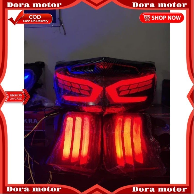 PAKET LAMPU STOP NMAX OLD LEXUS PLUS SEN DEPAN NMAX OLD WARNA PUTIH,MERAH,BIRU