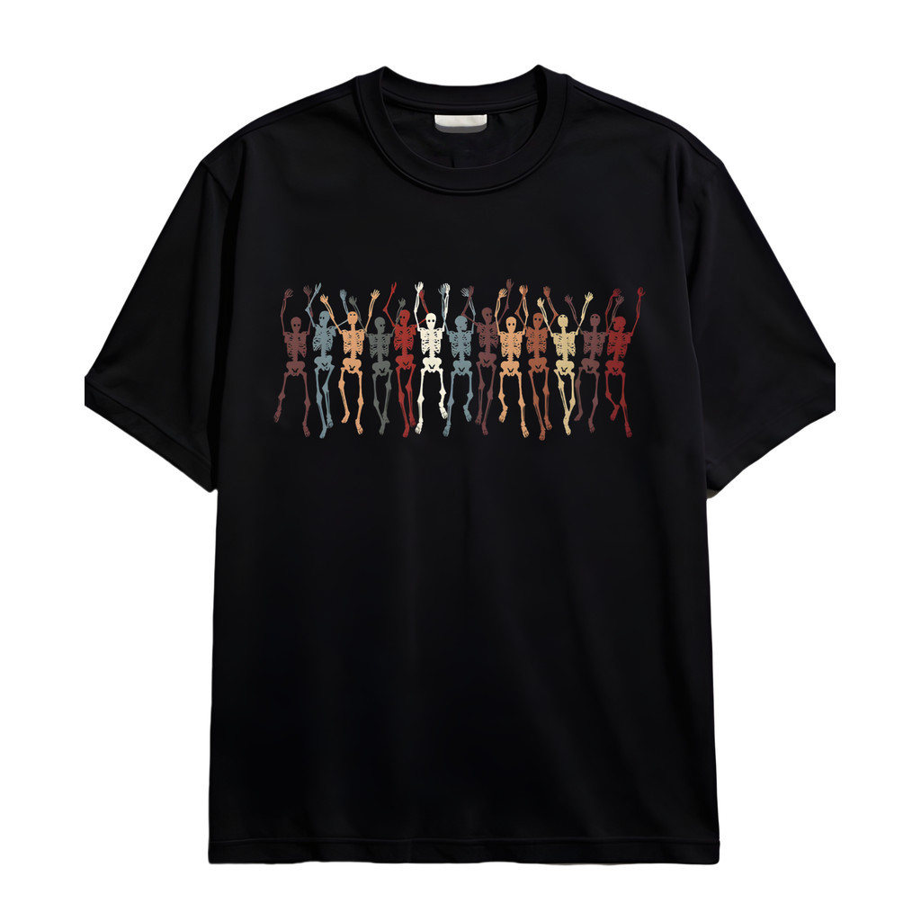 NUSANTARA T-shirt# Kelompok Iblis Menari & Kaos Pria - Kaos Hitam #Tren Terbaru