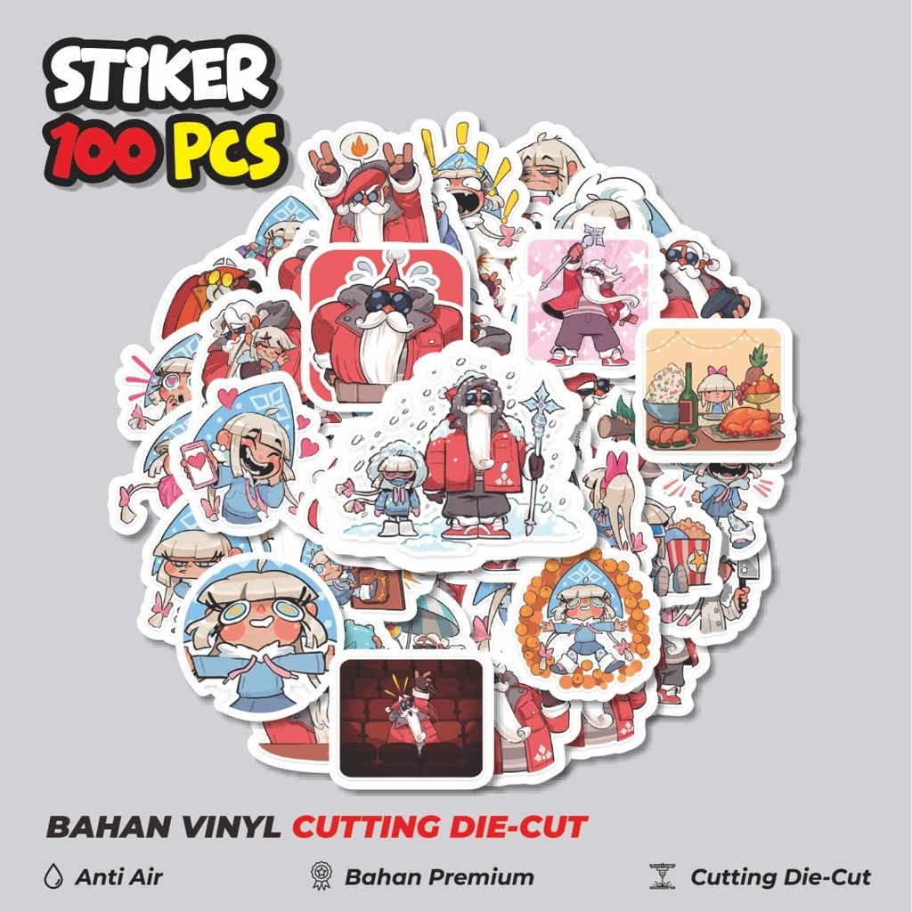 

Terbaru! 50 pcs Stiker Funny Character Father Frost And Snow Maiden Dekorasi Lucu Kreatif untuk Notebook, Skateboard, HP