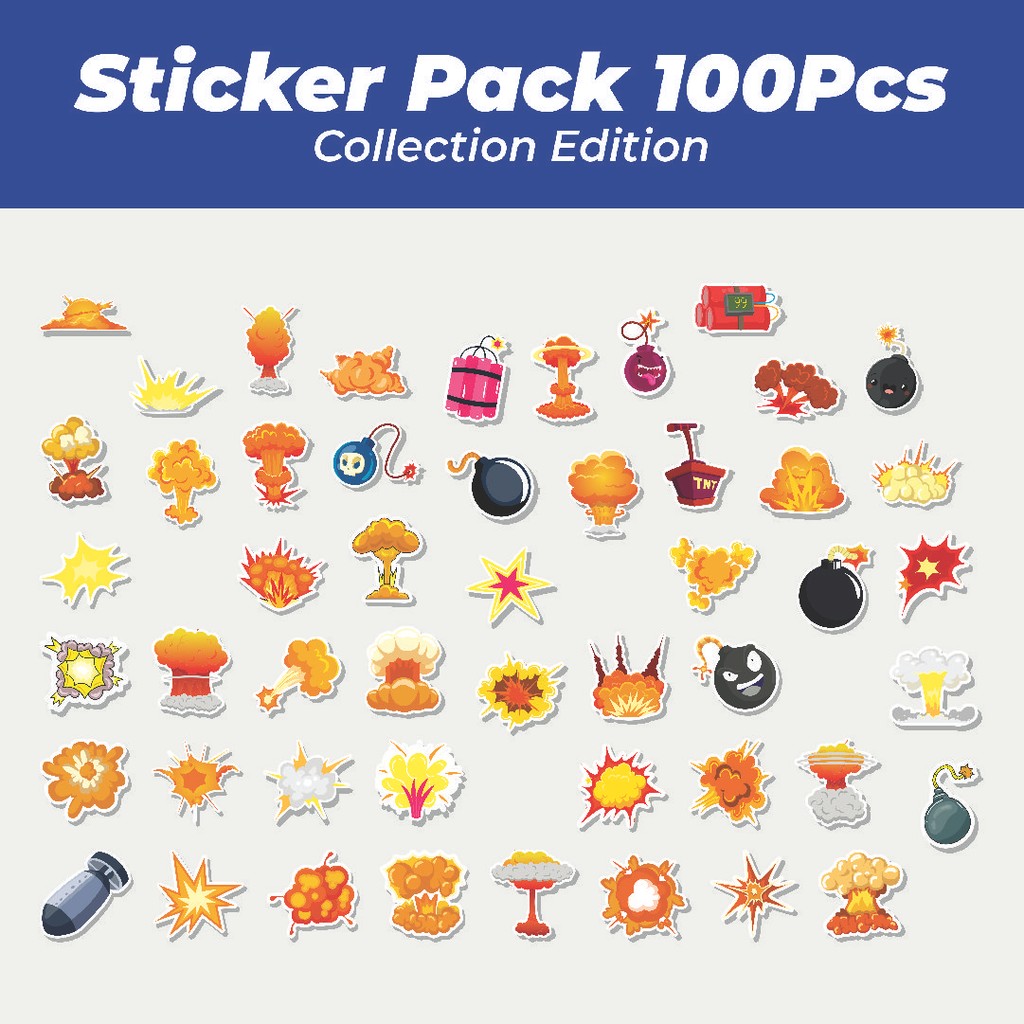 

Hot Stiker BOM Lucu Anti Air Stikers Berperekat Waterproof Sticker Decal Buat Motor Helm Buku Journal Koper Casing HP Laptop Botol Minum