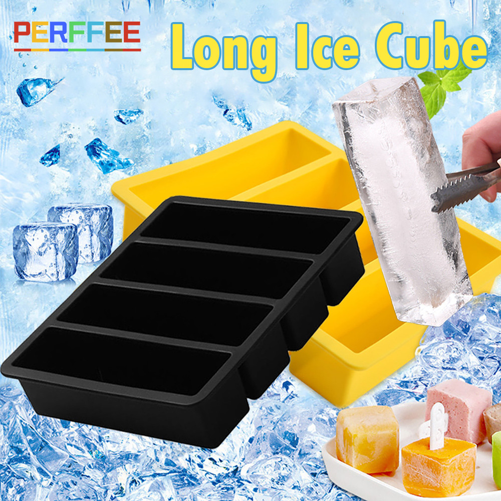 Ice Cube Tray Silicone Ice Cube Mold Long Square Ice Cube Maker Ice Tray Rectangular Ice Mould Ice C