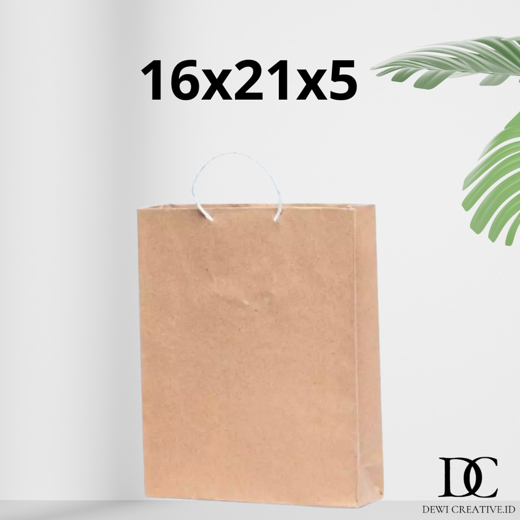 

PAPERBAG POLOS 16X21X5 / PAPER BAG TAS KERTAS PERNIKAHAN SOUVENIR KADO GIFT HAMPERS