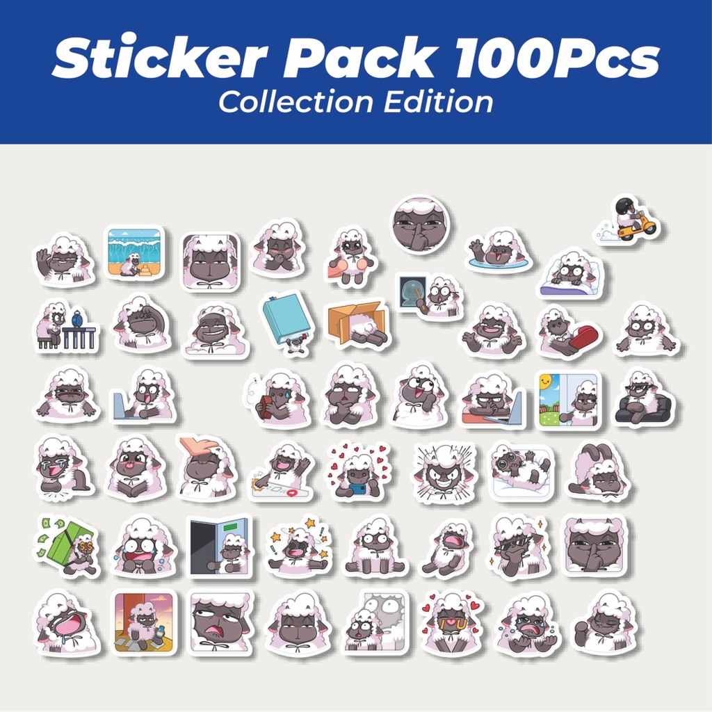 

Hot Stiker Funny Character Myrna The Young Sheep Lucu Anti Air Stikers Berperekat Waterproof Sticker Decal Buat Motor Helm Buku Journal Koper Casing HP Laptop Botol Minum