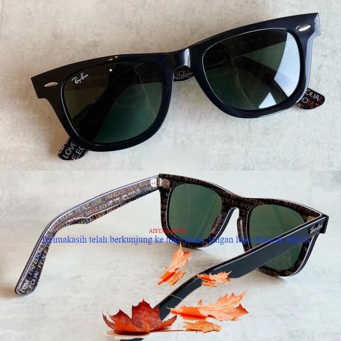 Kacamata Rayban Wayfarer Miring Size 50 Medium & Paket Lensa Minus Authentic Fullset Box Ori King