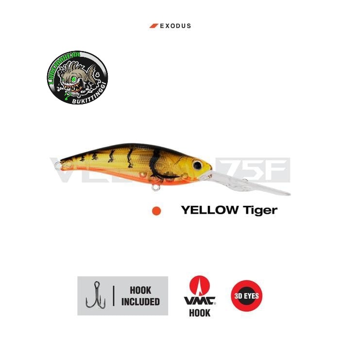 LURE EXODUS VEDEN 75F YELLOW TIGER