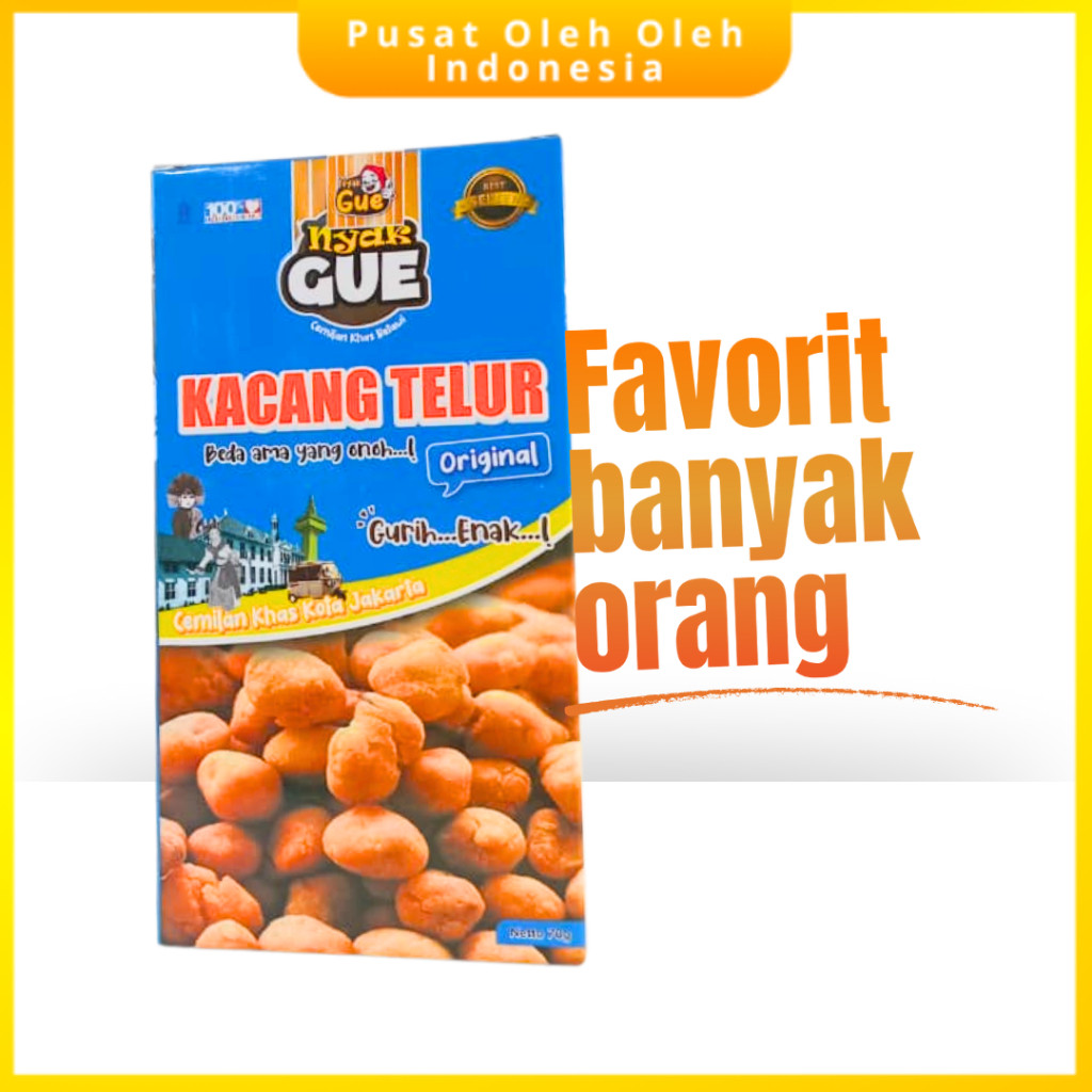 

Kacang Telur Nyak Gue Oleh Oleh Khas Betawi Tradisional Snack Kacang Gurih Dan enyah