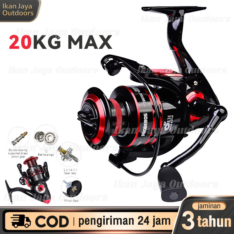 COD Reel Pancing Metal LK2000 - 7000 40 Kg Reel Pancing Tarikan Full Besi Murah Kuat Reel