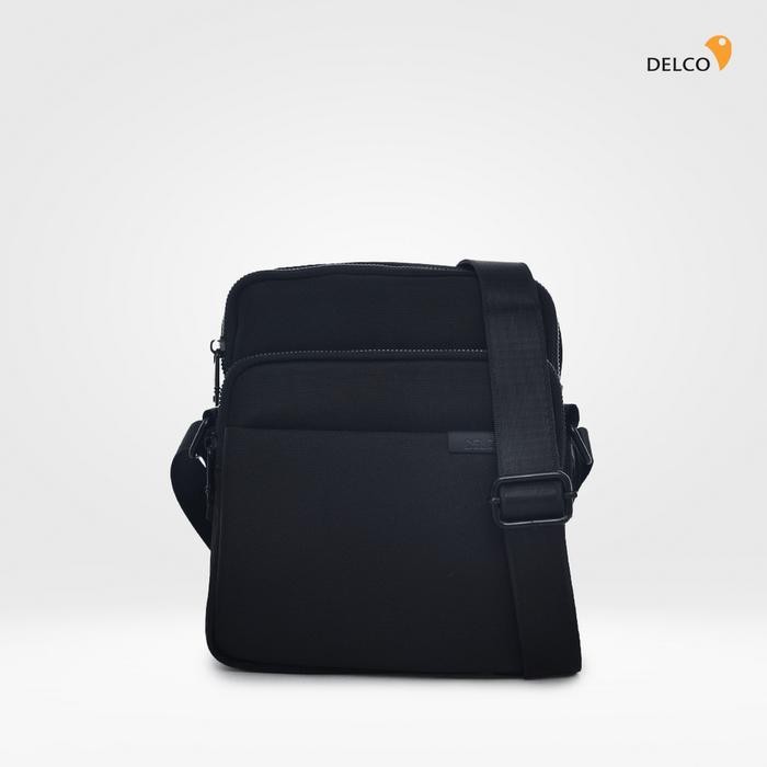 ORIGINAL Tas Pria Delco by Elizabeth Sling Bag 0716-0830 - Black