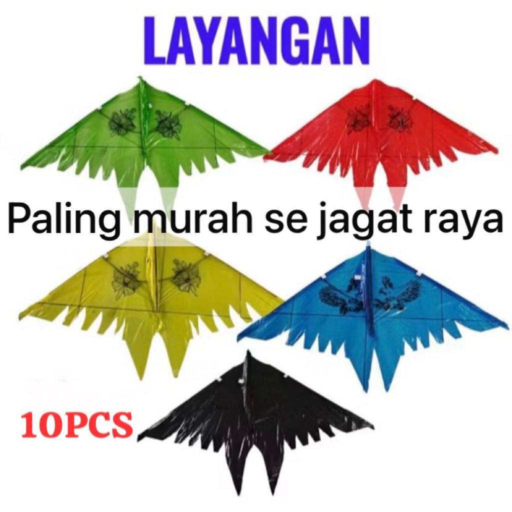 %& (GROSIR) Layangan plastik Inul / Layangan lowo / layangan kelelawar #@