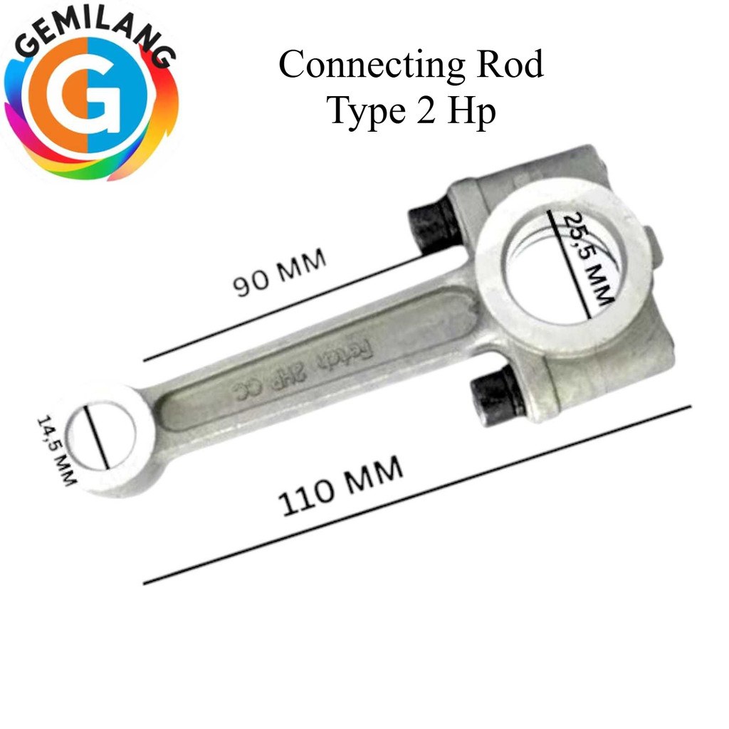 Conrod Stang Piston Stang Seher Kompresor Type 2 Hp