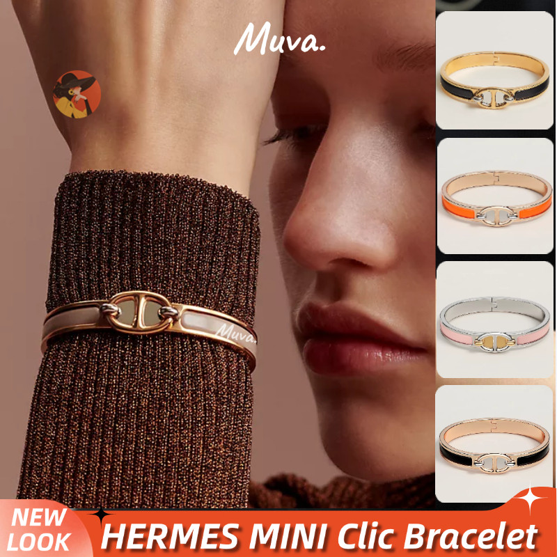 Hermes Mini Clic Chaine d'Ancre Gelang Wanita / Gelang