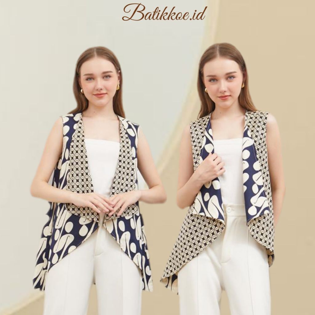 Outer Batik 158 GJ- Rompi Batik / Outer Batik / Luaran Batik Wanita/ Nuansa Batik/ Batik Etnik