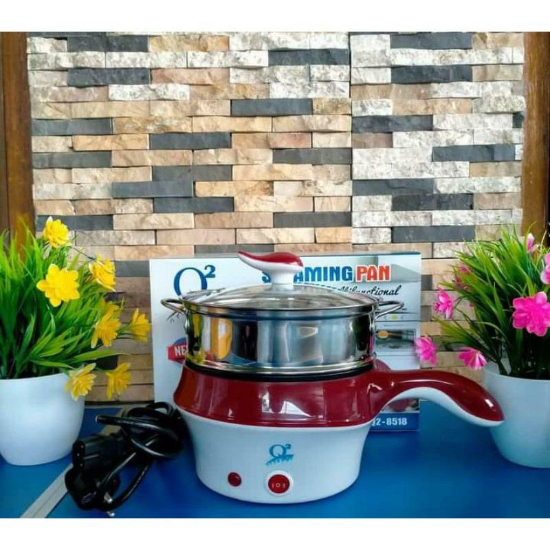 panci listrik multifungsi panci listrik serbaguna bahan TEFLON anti lengket