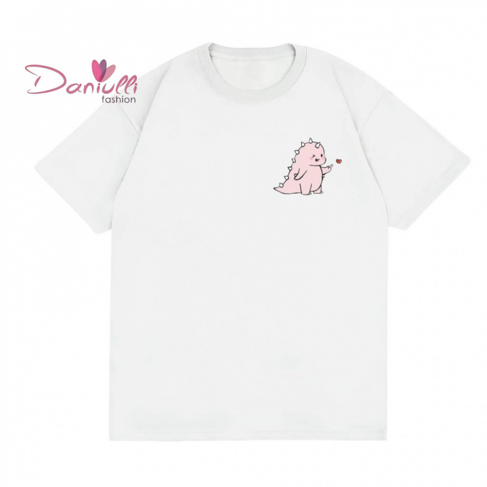 Kaos Couple Dino Atasan Pria Wanita Pasangan - Baju Distro Unisex