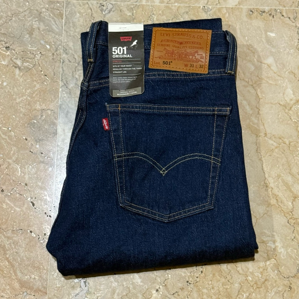 Celana Panjang Jeans Pria L E V I S 501 Original Stretch 501-3373