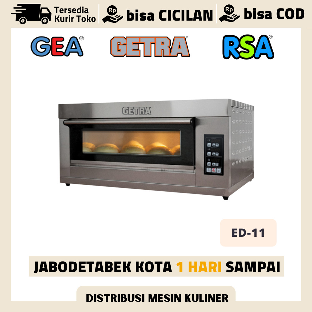 Electric Baking Oven Getra ED-11 Oven Roti Listrik 1 deck 1 tray
