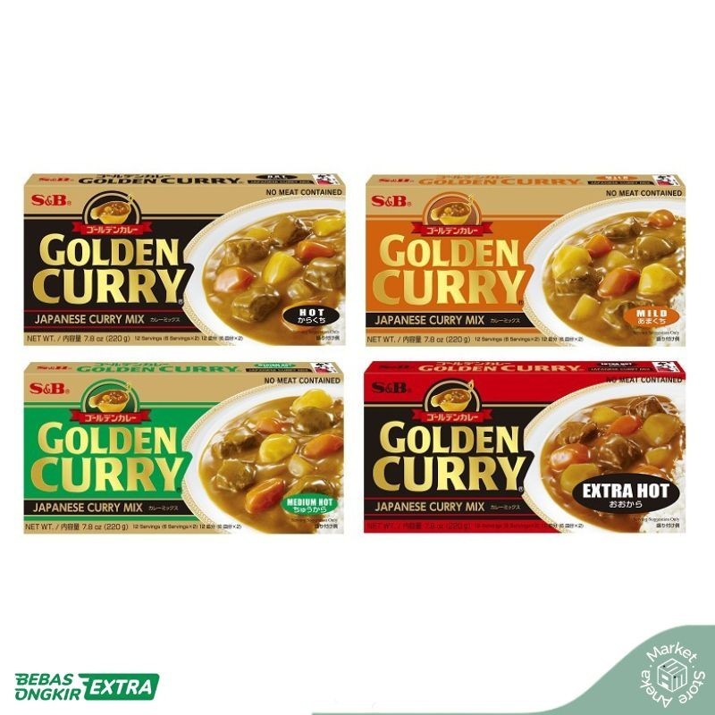 BITEFUL S&B Golden Curry Sauce 220gr / Japanese Curry Sauce / Saus Kari Jepang