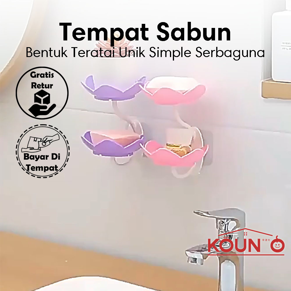 Rak Sabun Multifungsi Rak Sabun Gantung Bunga Estetik 2 Susun Rak Sabun Tempel Bunga Minimalis Dan H