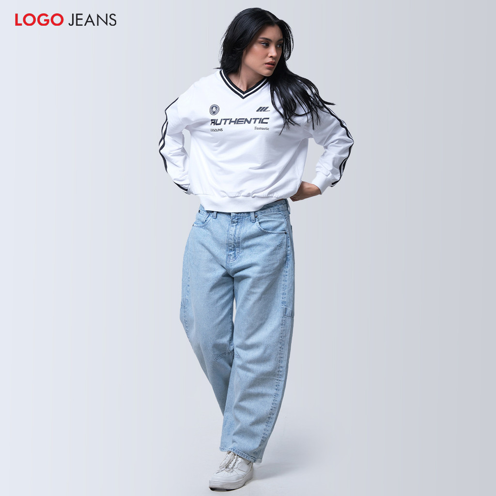 Logo Jeans - Sweater Wanita Ilona 34450L1OW