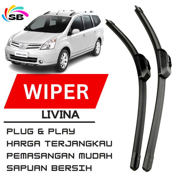 WIPER DEPAN NISSAN LIVINA 2006 - 2018 WIPER LIVINA 2006 - 2018 FRAMELESS