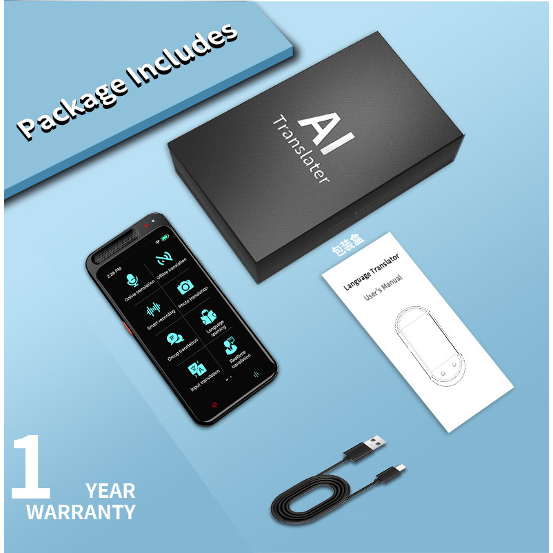 Vormor Z6 Portable Translator Wifi Bluetooth 138 Language Smart Offline Real Time Smart AI Voice Tra