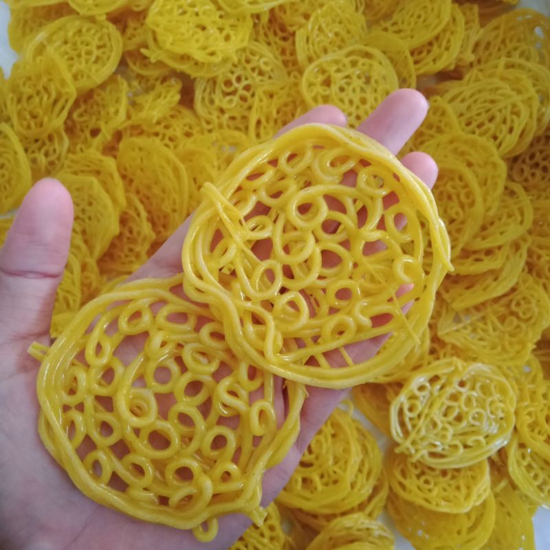 1kg kerupuk mie kuning (cipluk) mentah | kerupuk asinan | khas tegal