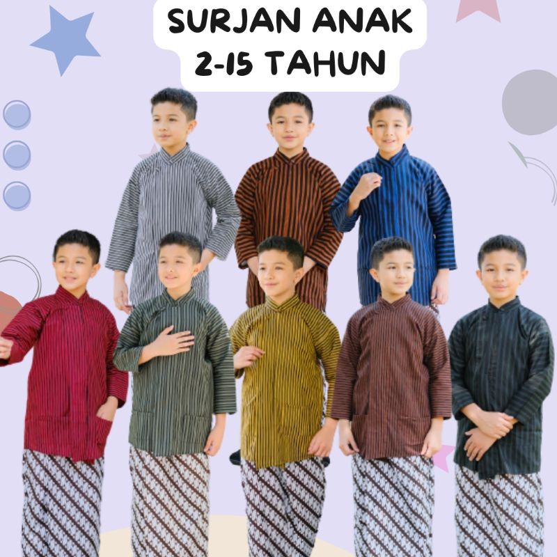 BAJU LURIK ANAK LAKI LAKI BAJU SURJAN ADAT JAWA LURIK BAJU ADAT JAWA SEKOLAH