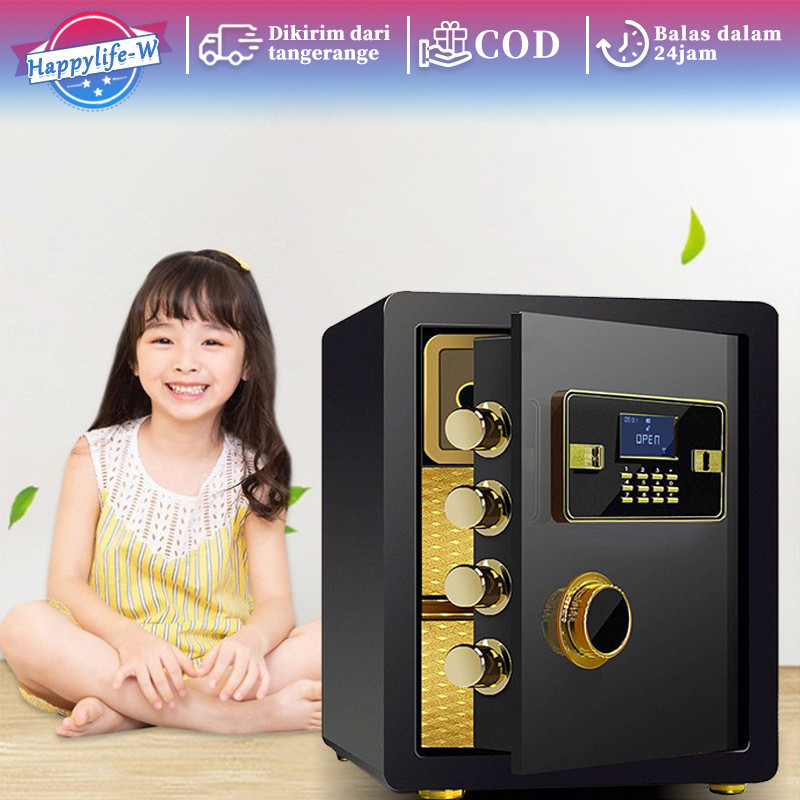 Brankas Digital Tahan Api Tahan Congkel Brankas Uang Brankas Besar Elektrik Ukuran 45cm 60cm Include