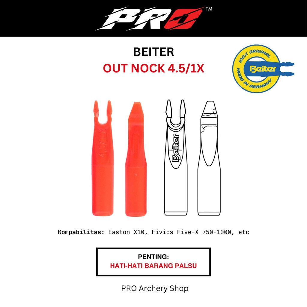 OUT NOCK BEITER 4.5 X10 / BEITER OUT NOCK 4.5 X10 / NOCK BEITER X10 / BEITER OUTNOCK 4,5 / OUT NOK B