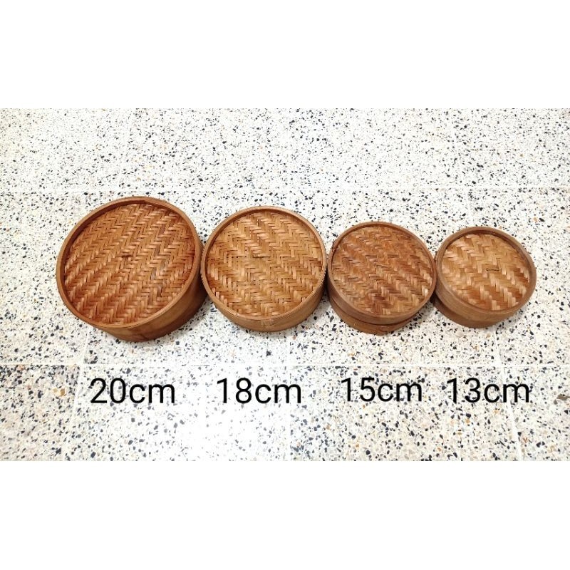 tempat kukusan bambu dimsum / klakat dimsum 13cm / 15cm / 18cm / 20cm