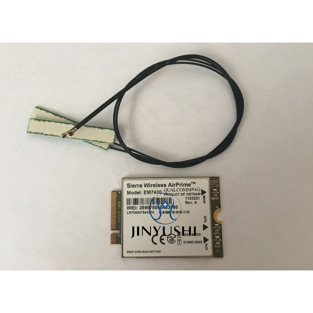 EM7430 +2PCS LTE 30cm NGFF M.2 MHF4 antenna  FDD/TDD LTE 4G  WCDMA GSM GPRS GNSS 100% New&Original S