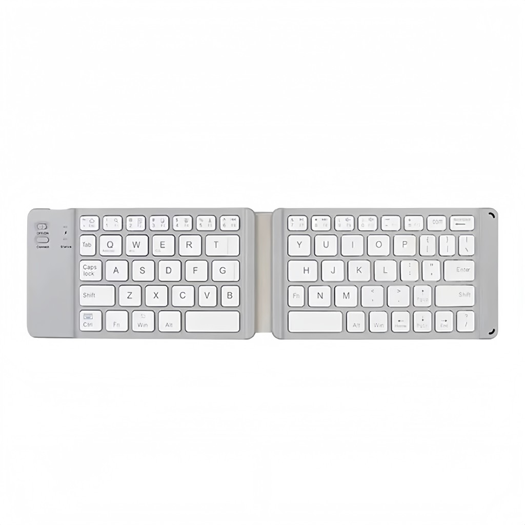 Bluetooth Keyboard Dual Folding Keyboard Foldable Mini Keyboard Rechargeable Keyboard For Laptop Tab