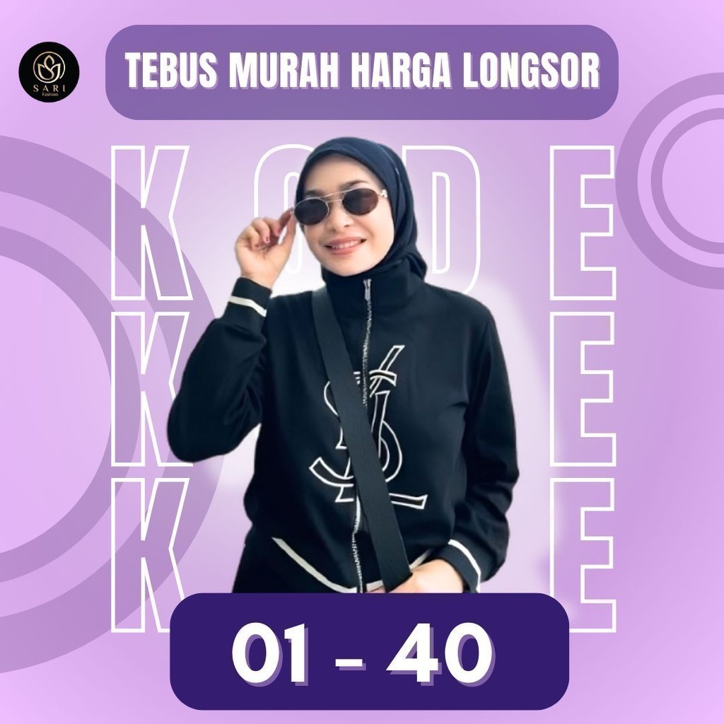 Live Sale Kode AF 01-50 30-09-2025 Gamis Muslim Midi Dress Atasan Bawahan Terbaru