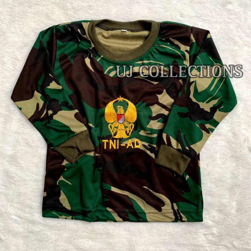 SETELAN KAOS TENTARA ANAK PANJANG LORENG MALVINAS || BAJU ANAK LORENG TENTARA