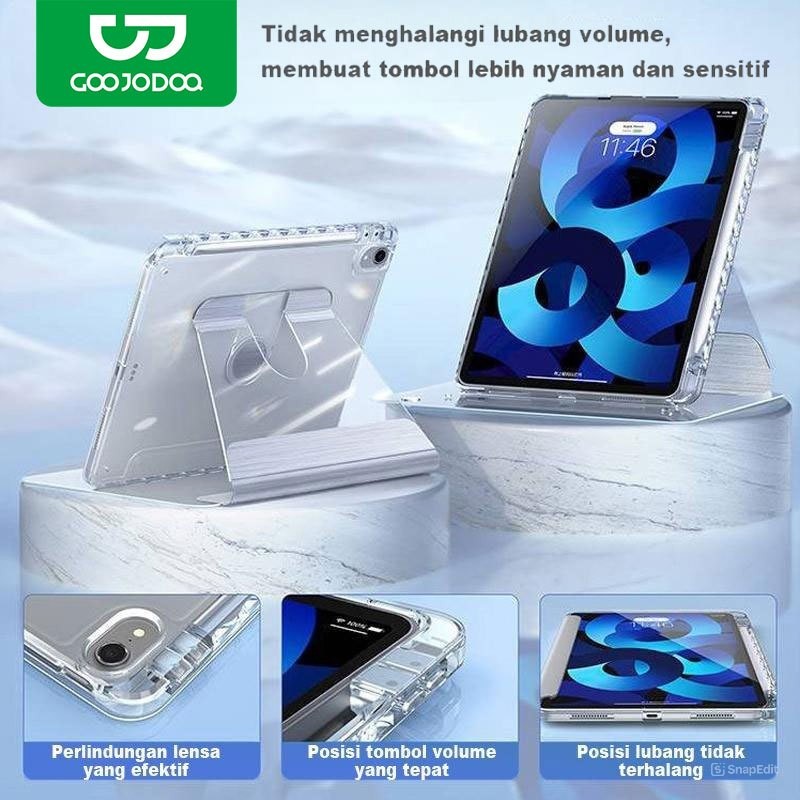 GOOJODOQ  Acrylic fully transparent Casing iPad For iPad Air 4 Air 5 Case for iPad