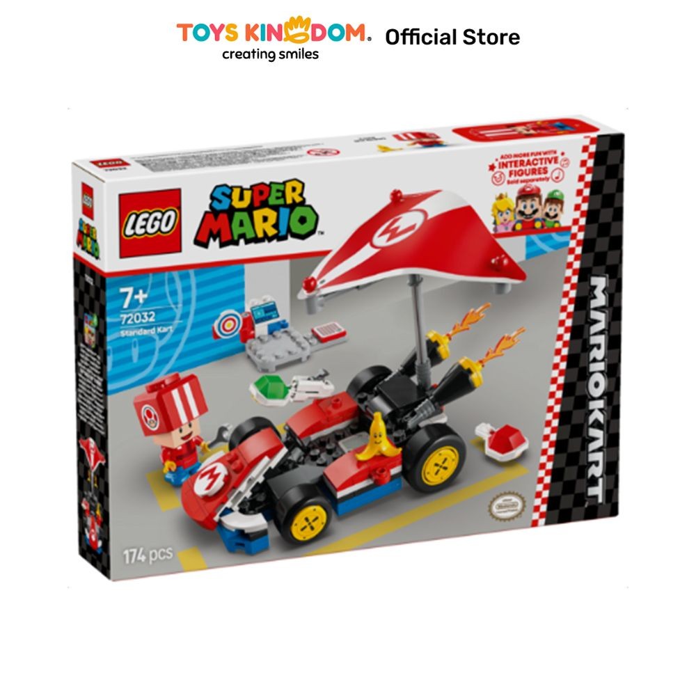 Toys Kingdom Lego Super Mario Standard Kart Set 174 Pcs 72032 - Merah/Hitam kids toy toys block bric