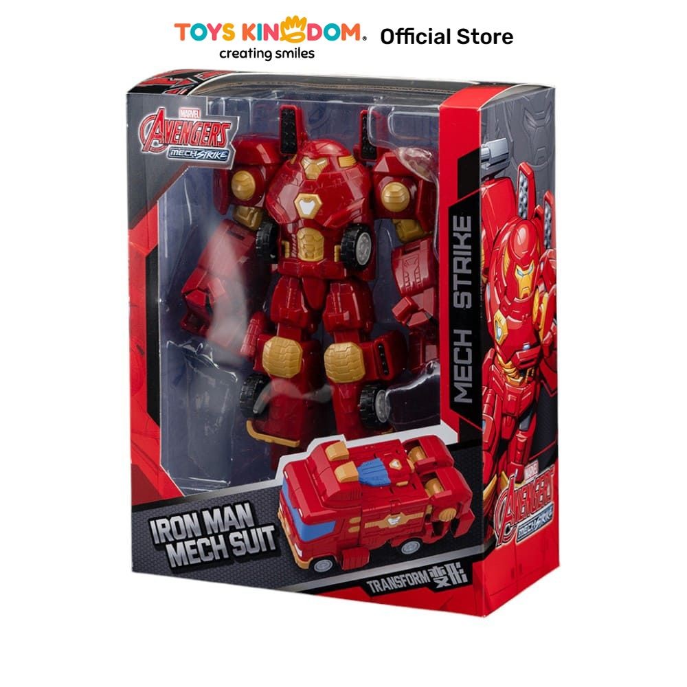 Toys Kingdom Top Gear Zd Mech Strike Robot Transform Car Iron Man Mech Suit 24 cm - Merah kids toy a