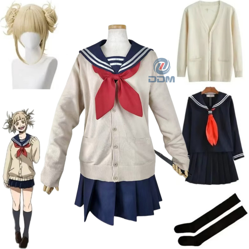 My Hero Academia Cosplay Halloween Costume Anime Boku No Hero Academia Himiko Toga JK Uniform Sweate
