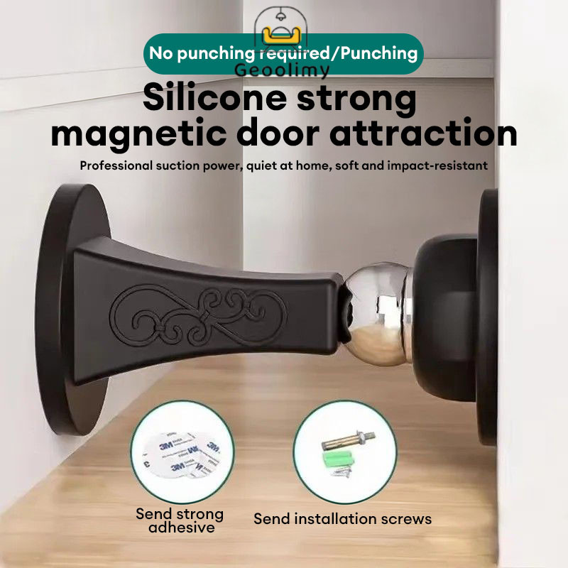 Stopper Pintu Rumah Magnet Penahan Pintu Rumah Door Stopper Magnet Pintu Pemasangan Di Dinding / Geo