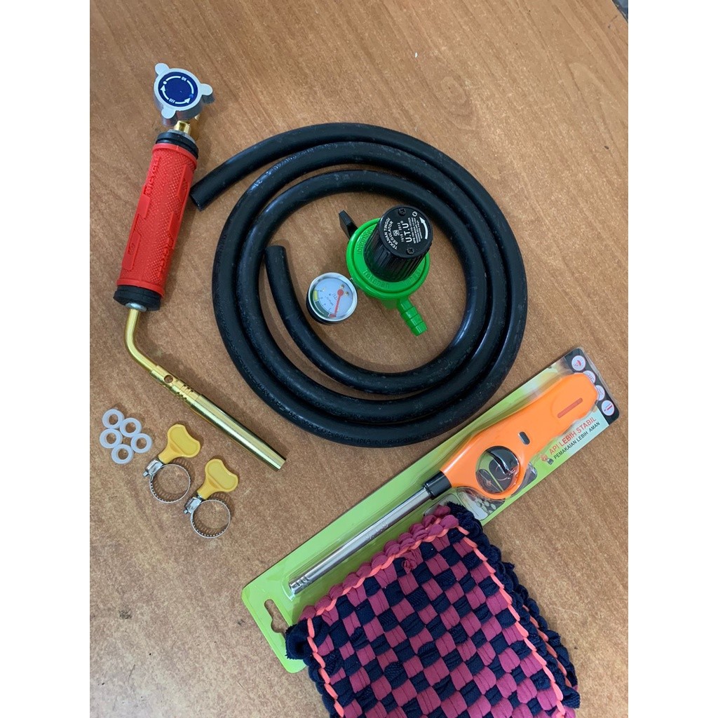 Flower Power ID alat las kapiler ac paket - kompor las kapiler paket - alat las gas lpg 3 kg