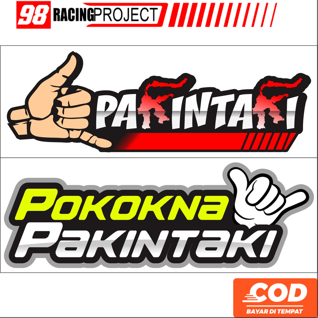Stiker Kata Kata Viral Makassar Pakintaki Tutupi Baret Kendaraan Waterproof