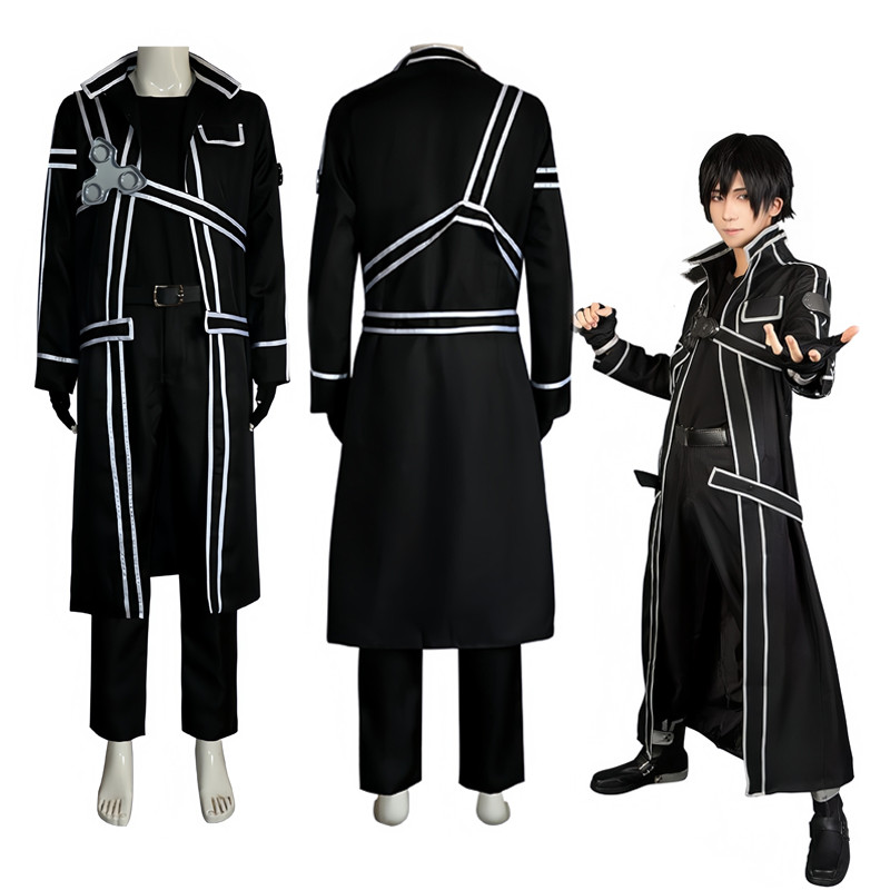 Anime Sword Cos Kirito Kazuto Kirigaya Cosplay Costume Art Online Jacket Shirt Pants Hallowen Party 