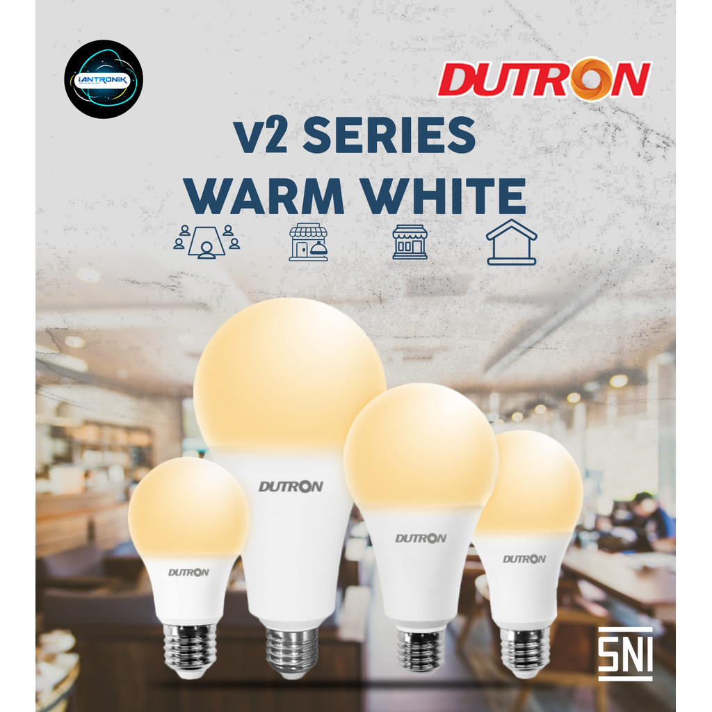 Lampu LED Dutron Bulb 3000K Warm White – 3W 5W 7W 9W 13W |  SNI & Bergaransi Resmi