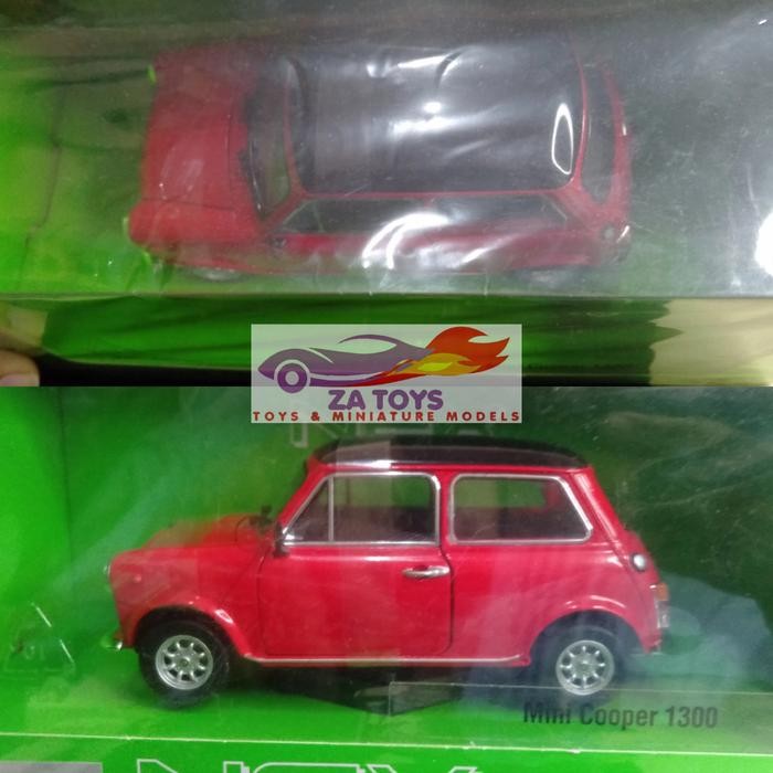 Diecast Welly Nex Morris Mini Cooper 1300 Merah Skala 1:24 Segel ANS99